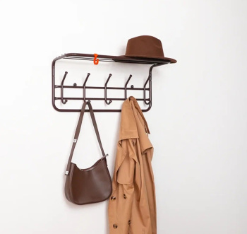 Вешалка настенная с полкой шир.600мм Коричневый ВСП6 КОР ("ЗМИ") *1