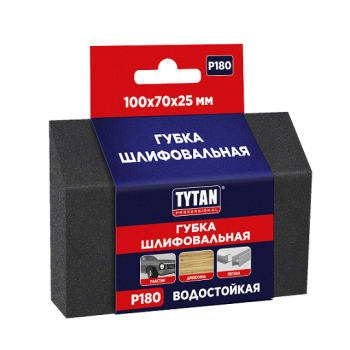 Губка шлифовальная Р180 25х70х100мм угловая арт.40449 TYTAN *1/200 Губка шлифовальная Р180 25х70х100мм угловая арт.40449 TYTAN *1/200