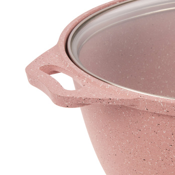 Кастрюля алюм. литая а/приг. Kukmara "Trendy style" Rose 3,0л Ст.кр. к31tsr *1/3