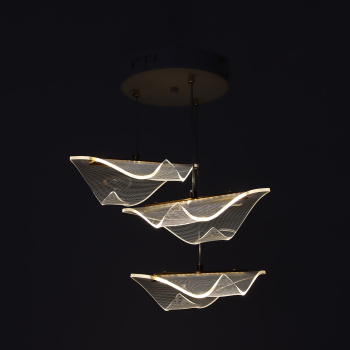 Люстра S2121/3 WT LED 3000К-6500К (h=800, d=360) б/пульта VERNER LIGHTING *1