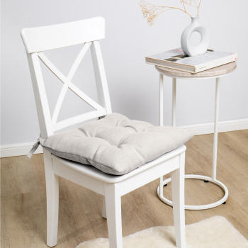 Подушка для стула с тафтингом рогожка 40*40см Экрю Волшебная ночь *1/8