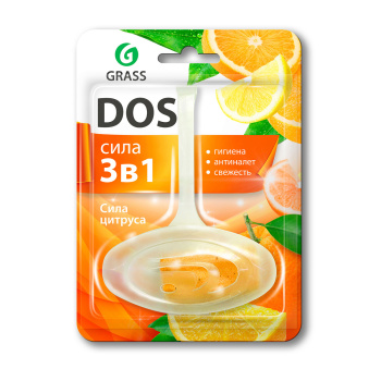 Освежитель д/унитаза GRASS "Dos 3в1" Сила цитруса подвесной блок 125852 *24 *** Освежитель д/унитаза GRASS "Dos 3в1" Сила цитруса подвесной блок 125852 *24 ***