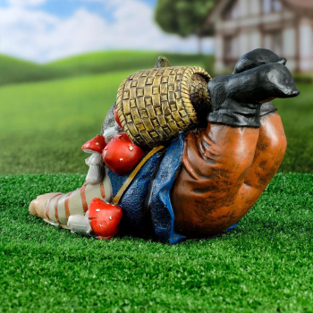 Садовая фигура "Гном упал" 36х21см 6255356