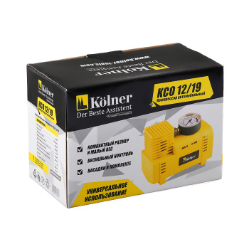 Компрессор автомобильный 12В 15л/мин 3,0 Бар KCO12/19 Kolner *1/20