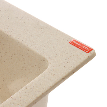 Мойка из искусственного камня Marrbaxx Линди Z8Q2, 500х425х195 мм, квадратная, бежевый, глянцевая