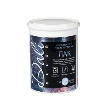 Лак акриловый Dali-Decor, для внутренних работ, 1 кг, лессирующий, золото, перламутровый