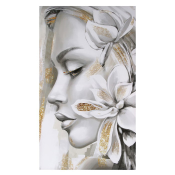 Картина «Девушка и цветы», 60х100 см