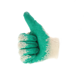 Перчатки рабочие нейлон с латекс, полн облив 13кл 4нит 75гр бел/зелен (арт.4526) Ladoni *10/240 Перчатки рабочие нейлон с латекс, полн облив 13кл 4нит 75гр бел/зелен (арт.4526) Ladoni *10/240