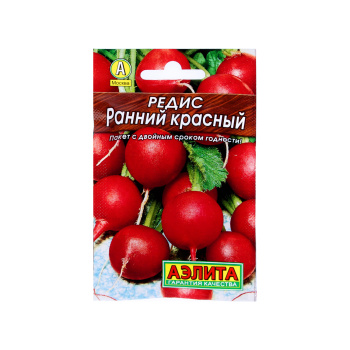 Семена Редис Ранний красный 2гр Аэлита Лидер *10/500 Семена Редис Ранний красный 2гр Аэлита Лидер *10/500