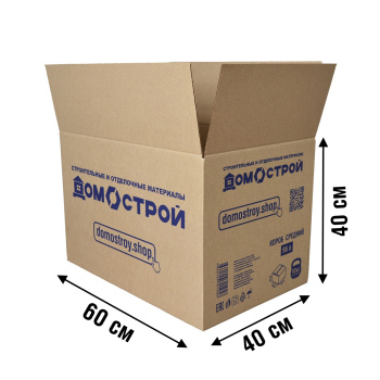 Коробка из гофрокартона ДомоСтрой, 600х400х400 мм