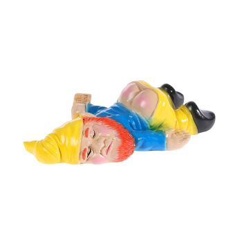 Садовая фигура "Рыжий пьяный гном" 23см 9879600