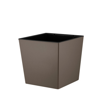 Кашпо пластм. "London CUBE"  4,2л 177х177мм h184мм со вставкой Французский платан IG780010105 *1/6