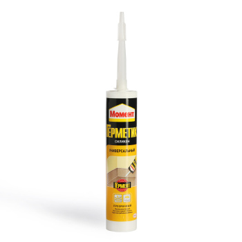 Герметик универсальный 280 мл Момент, силиконовый, прозрачный