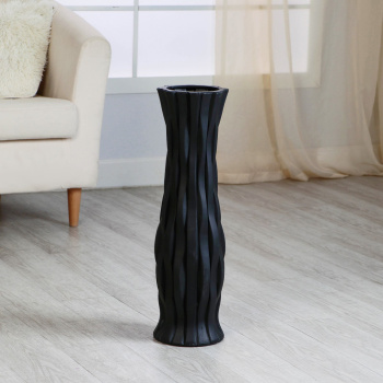 Ваза керамика напольная "Мавис" талия, d вн. 12,5 см16х60 см, чёрный 9750459