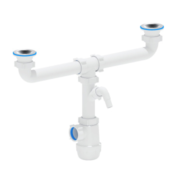 Сифон бутылочный 1 1/2"*40 двойной с отводом для стиральной машины АНИ ГРОТ А3500 *1/20