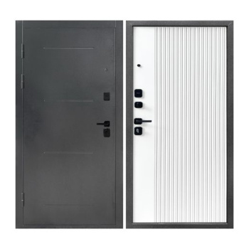 Дверь входная 2050х960х95 мм Форпост Монблан, левая, эмалит белый