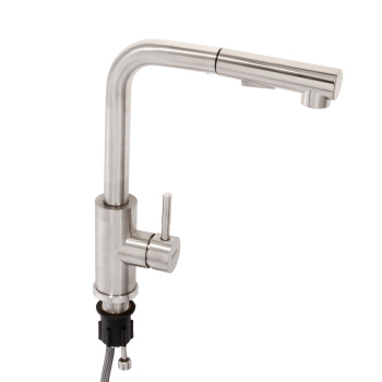 Смеситель для кухни Potato P0047S высокий излив, нерж. сталь *1/10 Смеситель для кухни Potato P0047S высокий излив, нерж. сталь *1/10