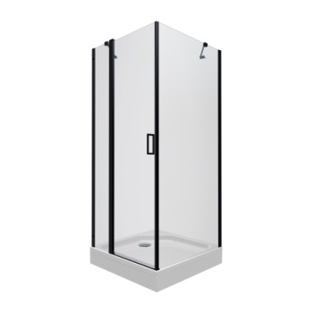 Душевое ограждение Йота-Блэк, 90х90, квадр, подд (3 места+сифонD90мм) *1