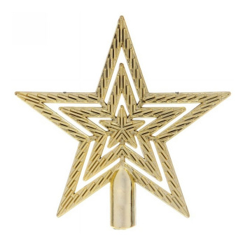 Звезда на ёлку золото 9,5 см "Классика"