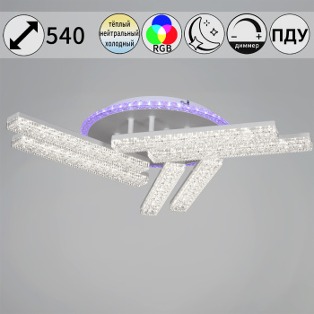 Светильник потолочный светодиодный 64430-0.3-06C WH LED 140W 3000-6500К ПДУ+диммер S=26м2    *1